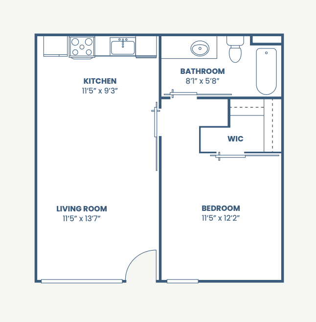 1 Bed, 1 Bath - The Quinn