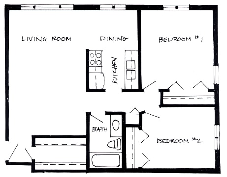 2BR/1BA - Hidden Valley Apartments