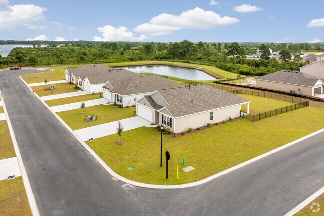 Aerial of Homes and Pond - Enclave At Ridgefield