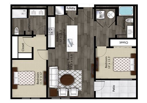 Floorplan - Edge on Four Apartments