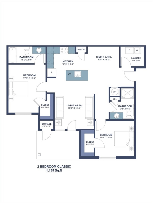 Floorplan - The Commons Apartments