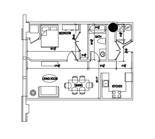 1BR/1BA - Columbia Towers