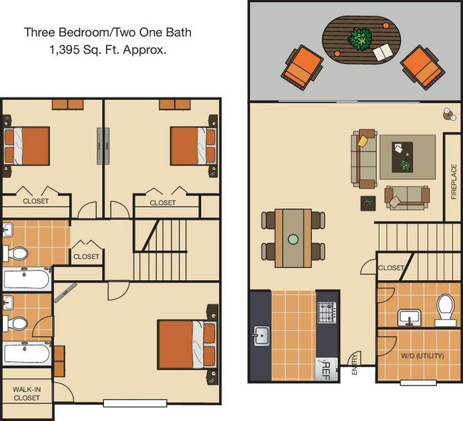 3X2.5 1,395 SQFT.jpg - Bedford Hills Apartments