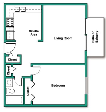 1BR/1BA - Royal Oak Condos & Willows of Greys Lake Apts