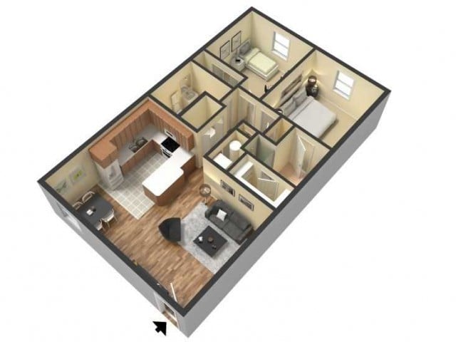 Willow Floorplan - Hidden Elms Apartments