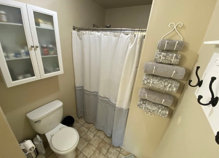 Standing shower in main suite bathroom. - 38438 Galway St