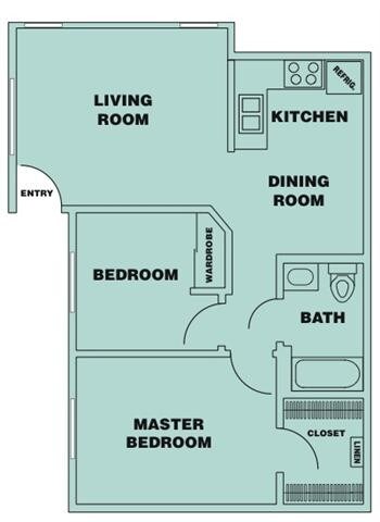 Floorplan - Heritage Oaks Senior Apartments