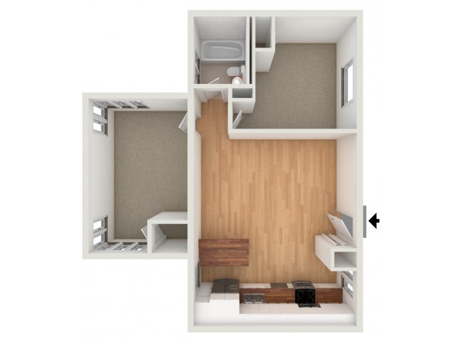 Two bedroom floor plan - Greenville on 141 Apartments & Townhomes