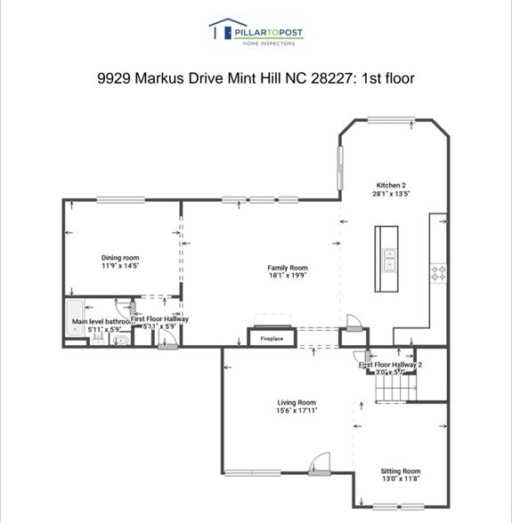 Floor Plan Downstairs - 9929 Markus Dr