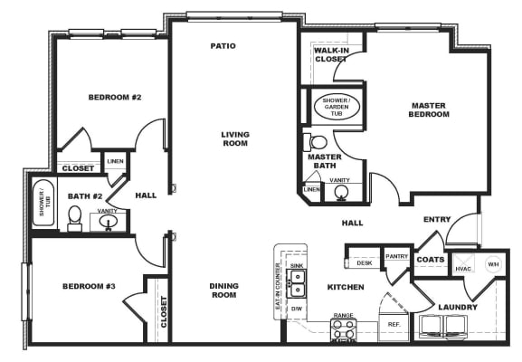 3BR/2BA - River Valley