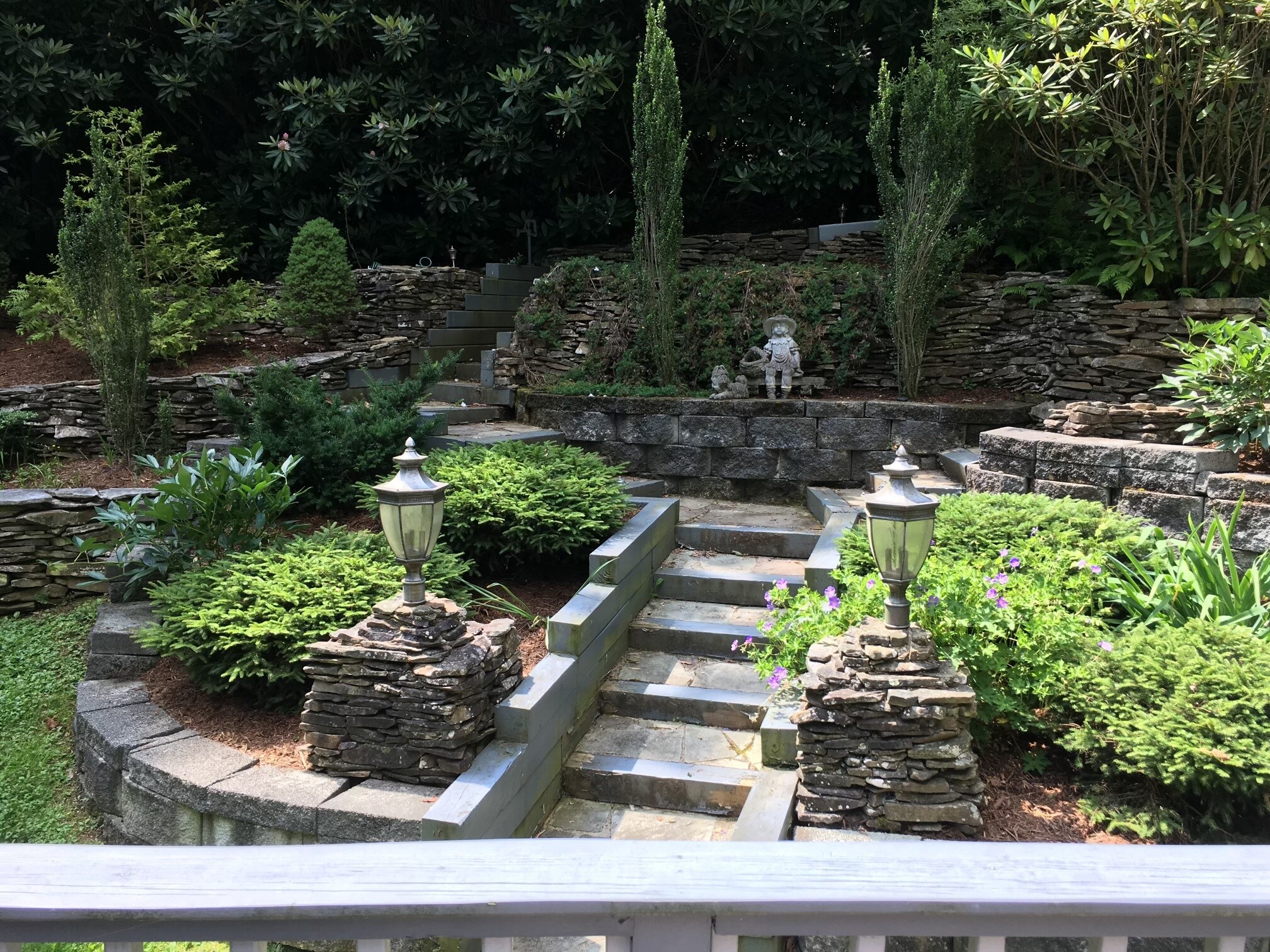 Stairs up to play area - 283 Tanglewood Dr