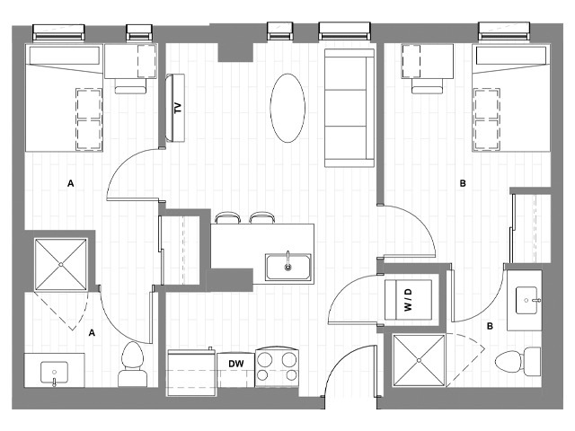 2x2 E - HERE Seattle Student Apartments