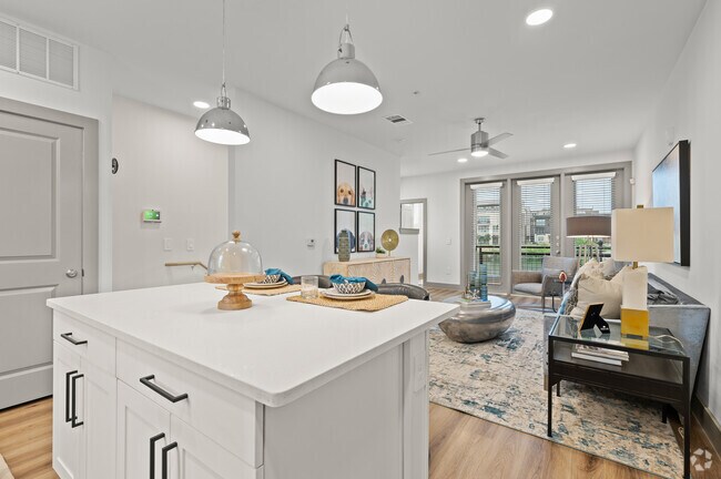 1BR, 1.5BA - 1,076SF Green Teal - The Overton