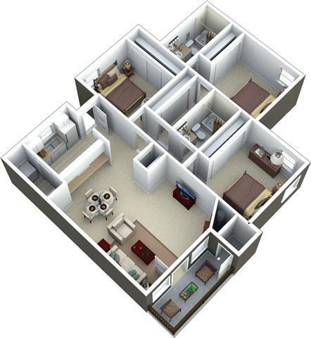 Floorplan - Bridge Creek Apartments