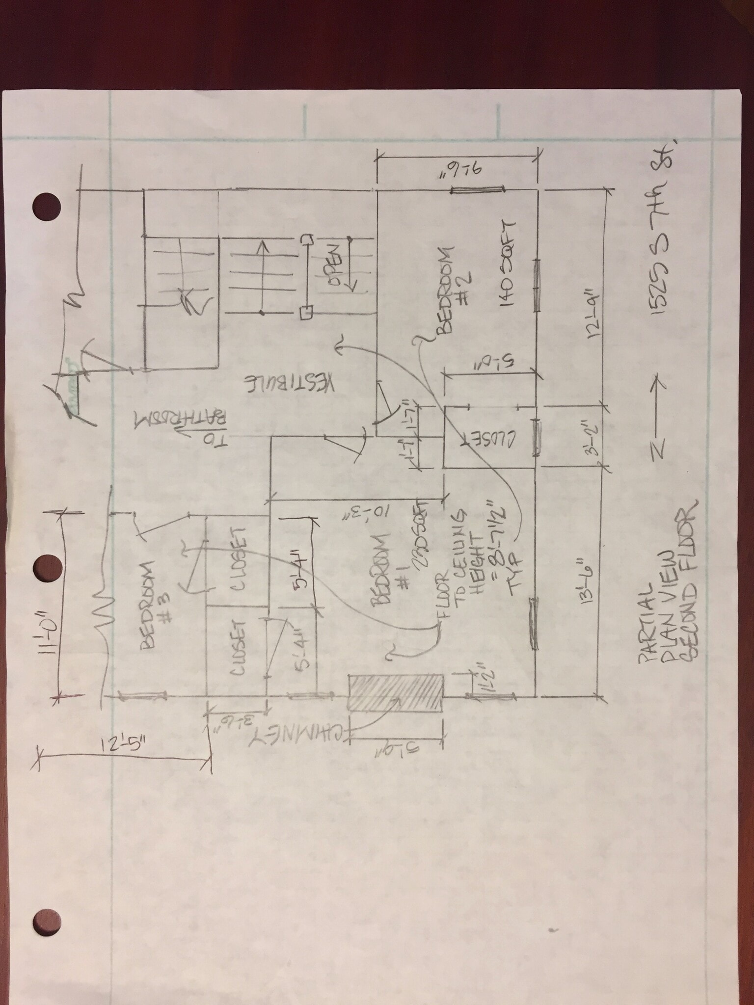 2nd floor layout. - 1525 South 7th Street