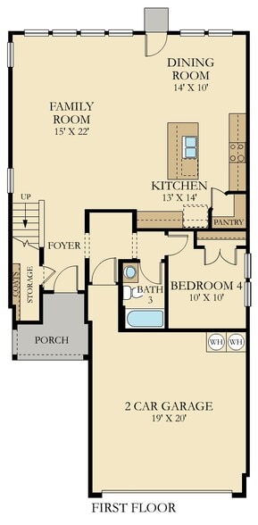 downstair floor plan - 10406 Bramble Berry Dr