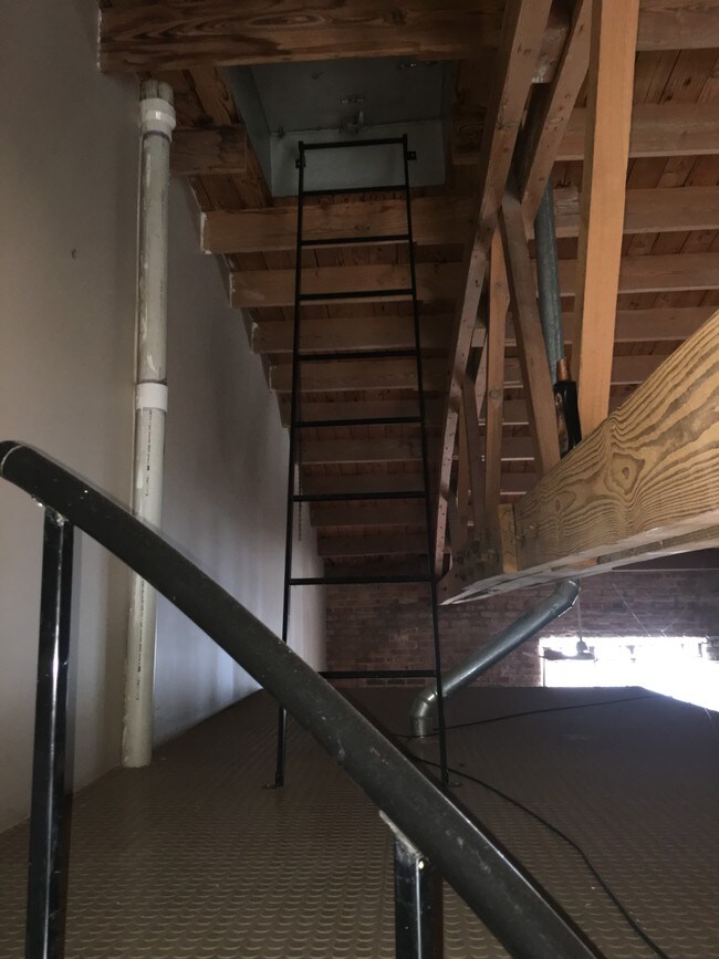 Ladder leading to rooftop - 2334 W Polk St