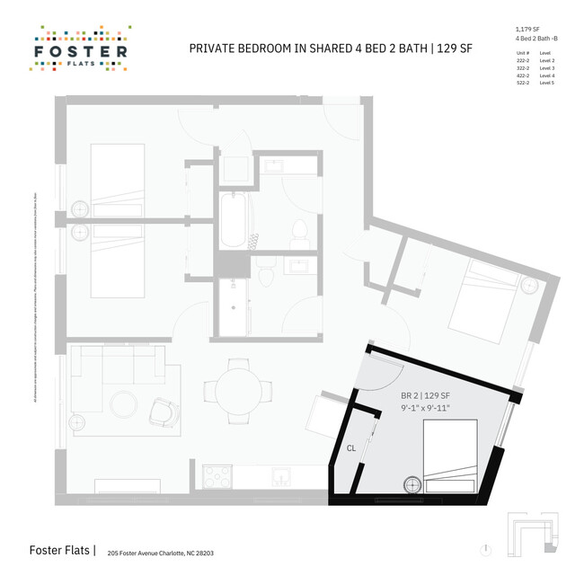 Floorplan - Foster Flats