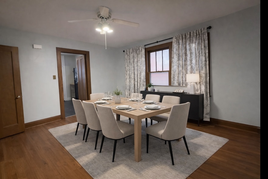 Dining room - staged - 40 W Tompkins St