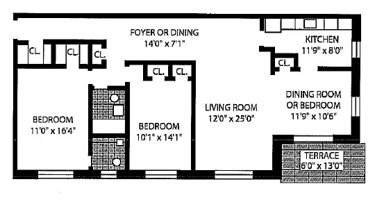 2BR/2BA - Roosevelt House