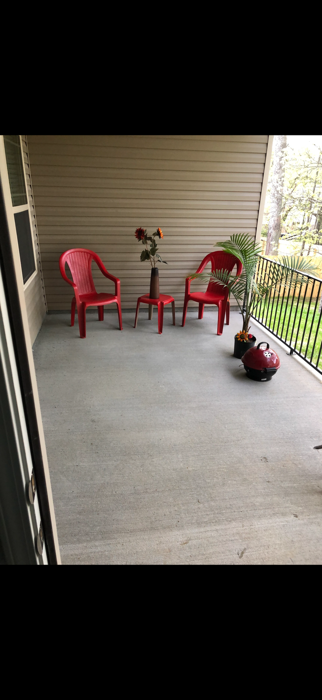 Covered back patio with fan - 1337 Busiris Dr