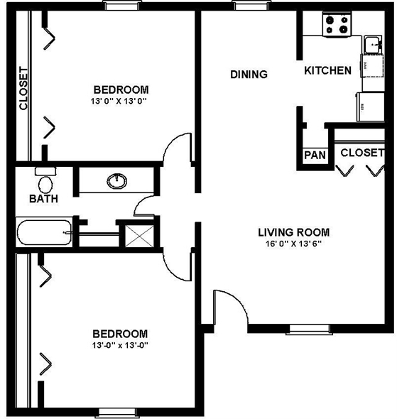 Two Bedroom B - Provincial North Apartments