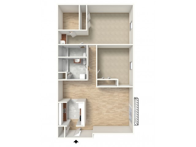 Two Bedroom - Hillcrest Apartments