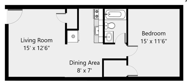 1 Bed 1 Bath - 570sqft - 1 & 2 Bedrooms at Clearwater Apartments – ...