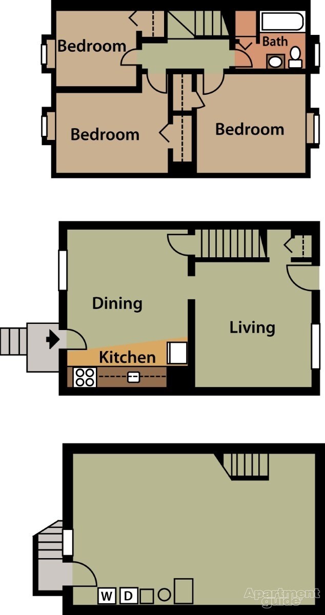 3BR/1BA - Eastfield Townhouses