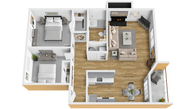 Floorplan - Oak & Iron Flats by Trion Living