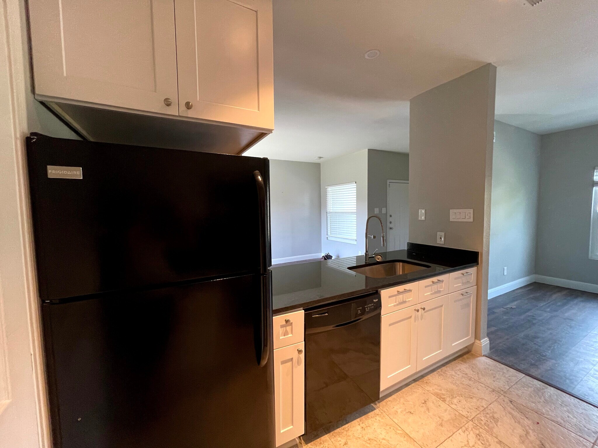 Kitchen with brand new counter tops and cabinets - 12166 Metric Blvd
