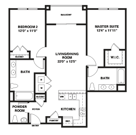 2BR/2.5BA - Presidential Place