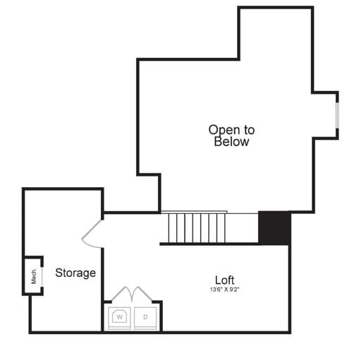 Two Bedroom Two Bath with Loft (1630 SF) | Second Floor - Terraces on the Hudson