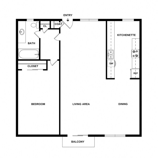 Floorplan - Los Feliz Apartments