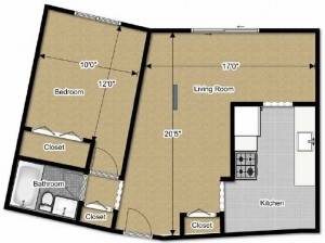 1BR/1BA - College Towers