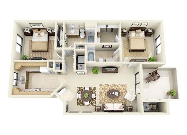 Floorplan - Towne Square Apartment Homes