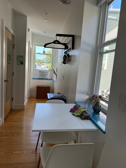 Hall (recently purchased shelving unit with bar for hanging clothes, not pictured) - 33 Atlantic St