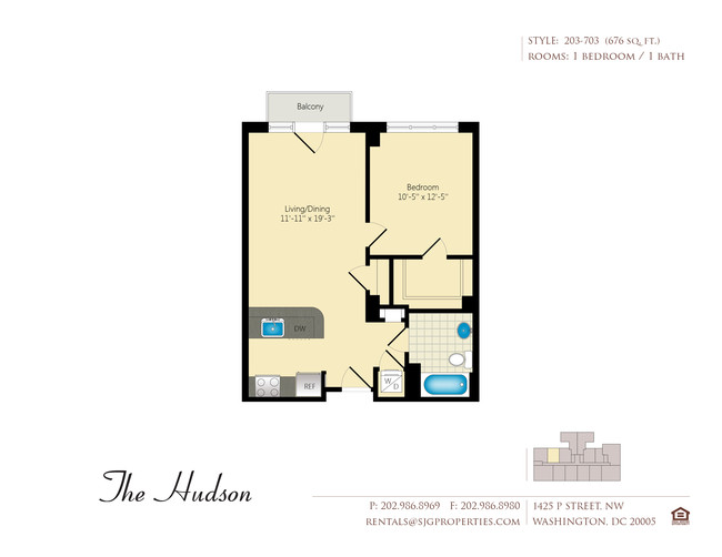 Floorplan - The Hudson Apartments