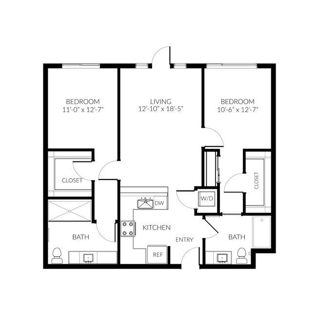 Floorplan - Huntington Apartment Homes
