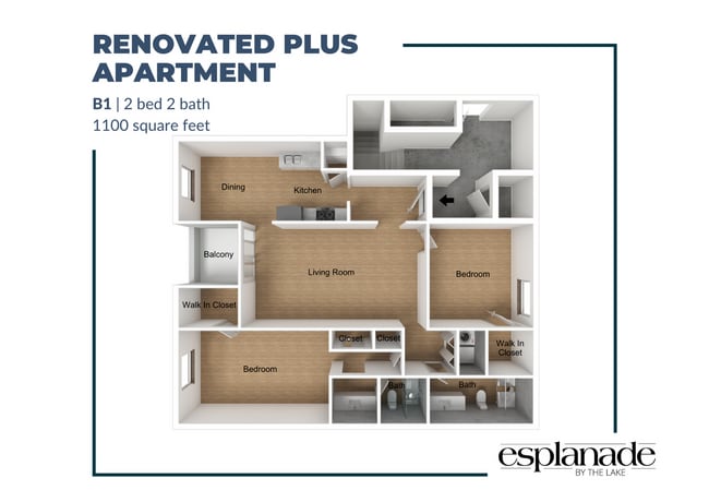 B1 Floor Plan - Esplanade By The Lake