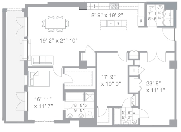 2BR/2.5BA - Watermark Condos