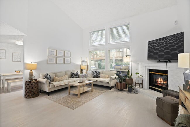 Living Room with Gas Fireplace - 12204 SE 7th St