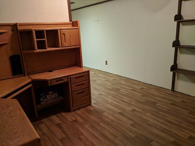 Basement desk with built in shelving - 28 James Circle