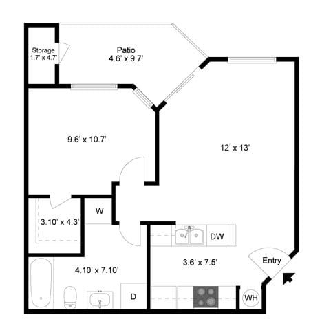 Floorplan - Commons at Avalon Park Apartments