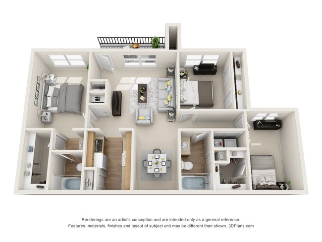 Windfern-Pointe_3x2-1075-Sq-ft-Tulip.jpg - Windfern Pointe Apartments