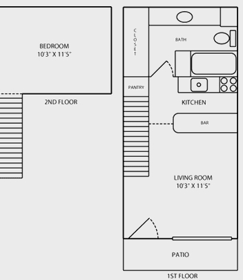 1BR/1BA - Peppermill Apartments