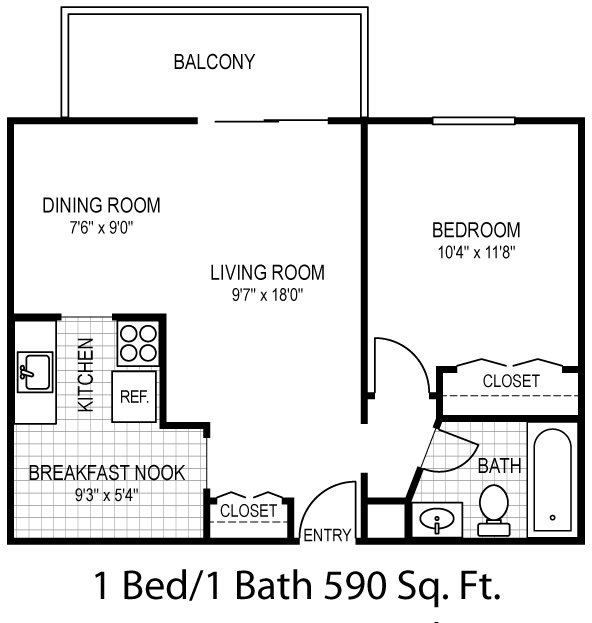 1BR/1BA - Lakeland Commons