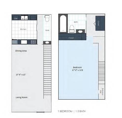 Townhome: One Bedroom/One and Half Bath - Clinton Commons