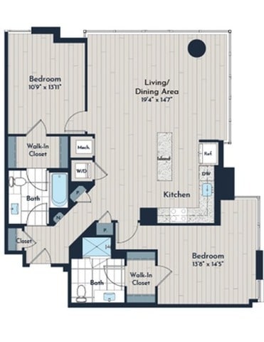 2B-1 Floor Plan - Meridian 2250 at Eisenhower Station