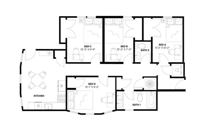 Building Photo - Private bedroom in 4 bed/1.5 bath Home